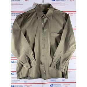 Hugo Boss Cotton Regular Fit Button Down Dress Shirt Size 16 32/33 DRY CLEANED